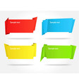 abstract origami speech bubble vector image vector image