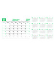 calendar planner 2019 template vector image