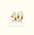 elegant and luxurious 40th anniversary design vector image