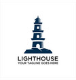 lighthouse logo template building vector image vector image