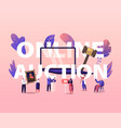 online auction concept people buying assets vector image