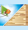 basketball concept with hoop vector image