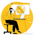 concept of web cookie tracking vector image