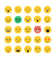 emoticon smile face icon set vector image
