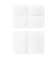 folded paper sheet note with transparent shadow vector image