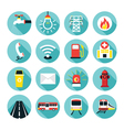 public utility icons flat set vector image