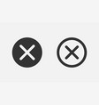 close icon sign cancel symbol web design error vector image vector image