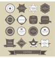set of blank retro vintage badges and labels vector image vector image