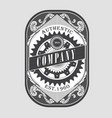antique steampunk label vintage frame retro vector image
