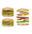 burger ads for your design delicious hamburger vector image