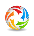 play ball logo design vector image vector image