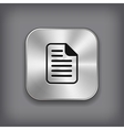document icon - metal app button vector image vector image