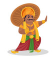 King mahabali cartoon Royalty Free Vector Image