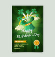 saint patrick s day poster brochure holiday vector image