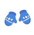 winter mittens vector image