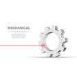 gears abstract 3d wireframe single laser vector image vector image