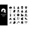 halloween modern simple retro-style vector image