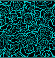 seamless retro background with black roses vector image