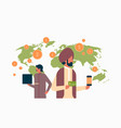indian business people e-payment money transaction vector image vector image