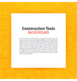 paper over construction tools line art background vector image