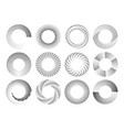 round halftone frames grunge circular design vector image