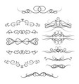 vintage calligraphic vignettes and dividers set vector image