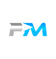 fm letter logo initial letter graphic logo vector image vector image