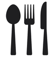 knife fork and spoon vector image