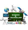 science and technology equipments vector image