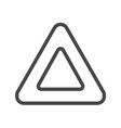 triangle thin line icon vector image