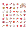 valentine icons vector image vector image