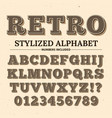 vintage typography font decorative retro vector image