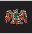 aztec eagle hand drawn vector image
