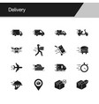 delivery icons design for presentation graphic vector image vector image
