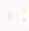 line logos emblems design templates set vector image vector image