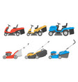 set of lawnmower vector image vector image