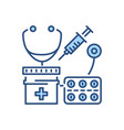 health care related thin line icon vector image vector image