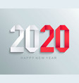new 2020 year paper greeting card vector image vector image