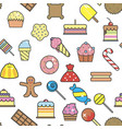 cold ice cream dessert in crunchy waffle seamless vector image