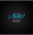 fish seafood design background vector image