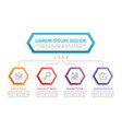 infographic template with 4 steps vector image