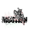 mountain bike poster background vector image