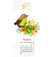 calendar for 2015 august vector image vector image