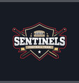 modern professional football logo for sport team vector image