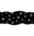 snow on black background christmas snowflakes vector image