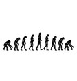 theory evolution man from monkey to man vector image