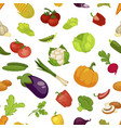 vegetables aubergine and pumpkin set seamless vector image