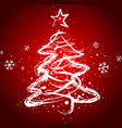 classic christmas tree vector image vector image