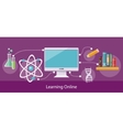 concept of online learning vector image