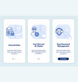 digital identity advantages light blue onboarding vector image vector image